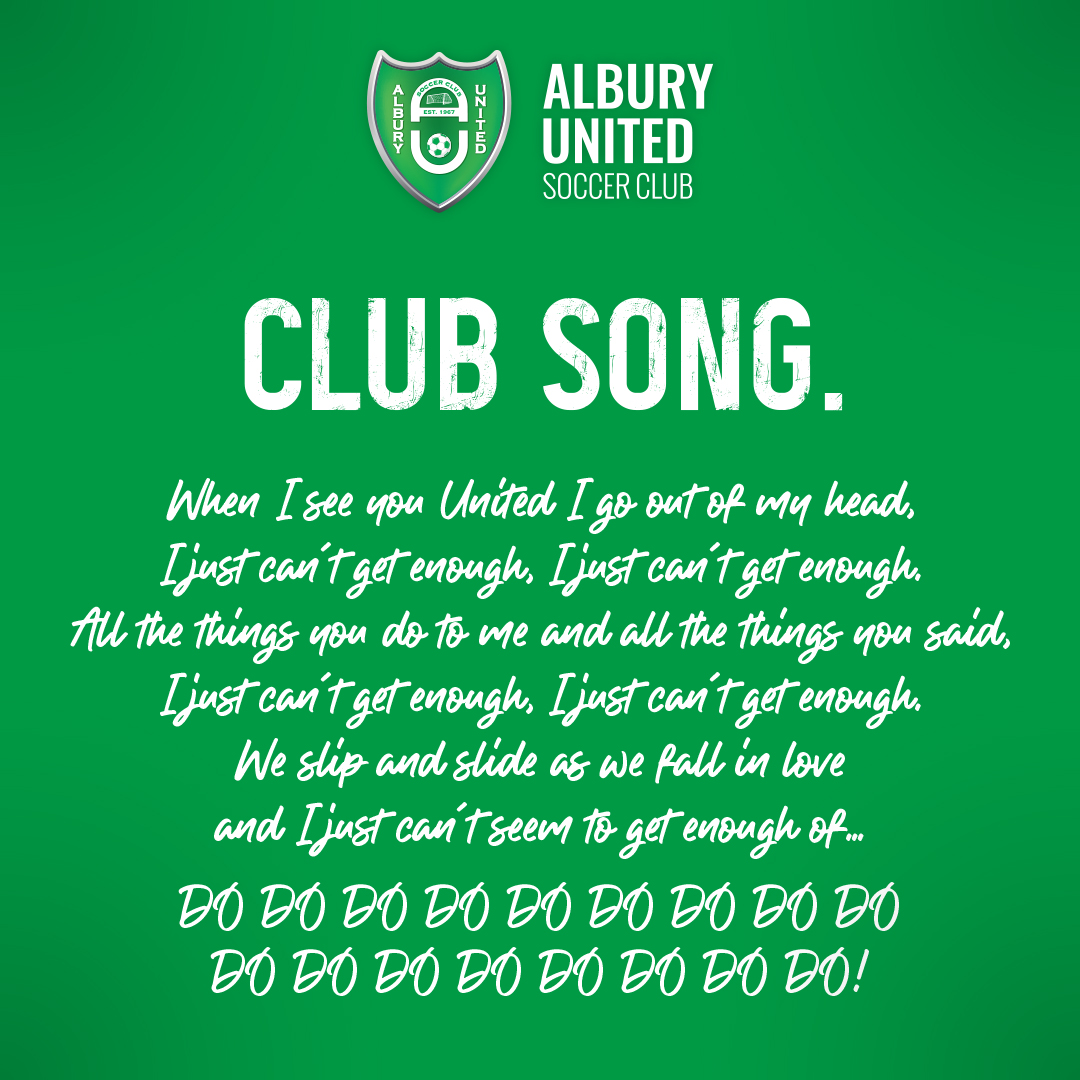 Albury United Soccer Club, Club Song