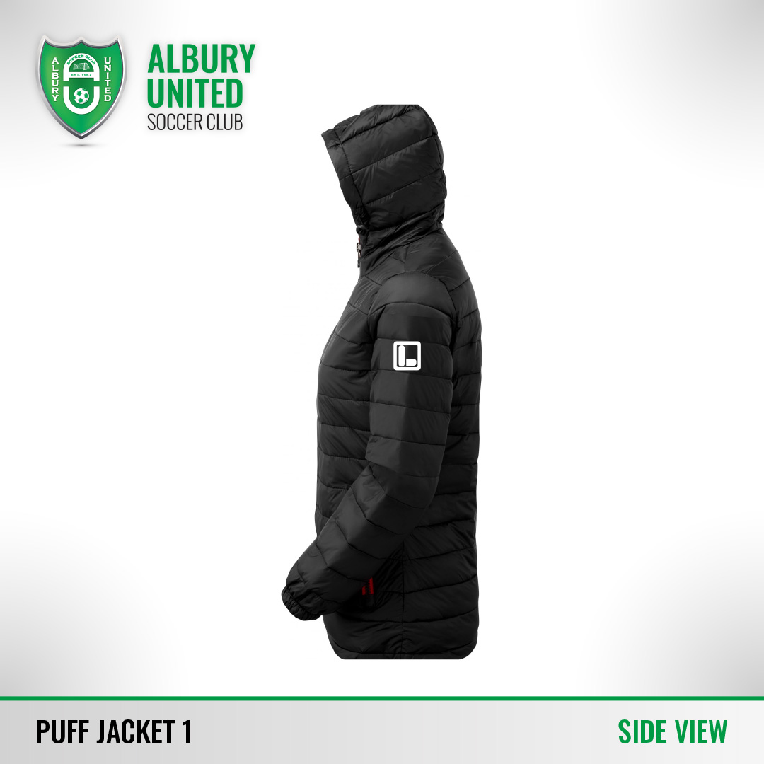 Albury United Soccer Club, Merchandise, Puff Jacket 1, Side, 2024