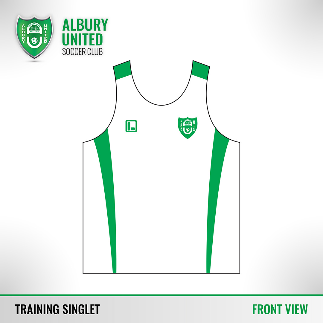 Albury United Soccer Club, AUSC, Merchandise, Merch, Training Singlet